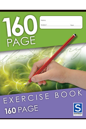 Sovereign Exercise Book (225x175mm) - 8mm Ruled: 160 Pages (Pack of 10)