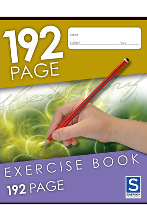 Sovereign Exercise Book (225x175mm) - 8mm Ruled: 192 Pages (Pack of 5)