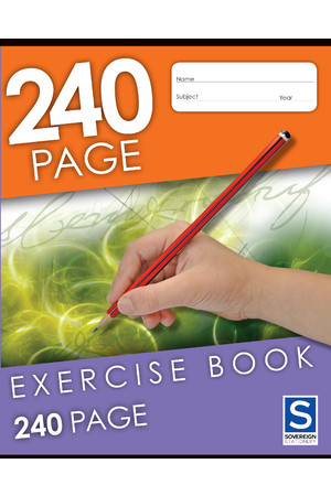 Sovereign Exercise Book (225x175mm) - 8mm Ruled: 240 Pages (Pack of 5)