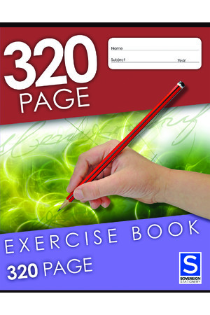 Sovereign Exercise Book (225x175mm) - 8mm Ruled: 320 Pages (Pack of 5)