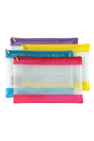 Sovereign Pencil Case - Fashion PVC Mesh Zip (278x200): Assorted