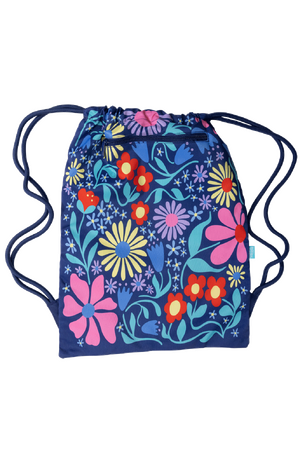 Big Drawstring Bag - Flower Fun