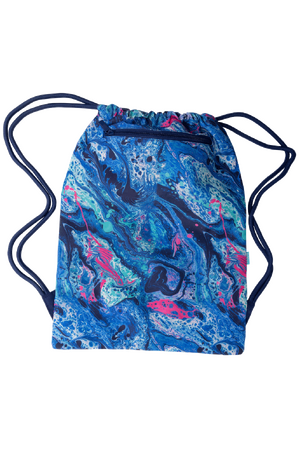 Big Drawstring Bag - Liquid Marble