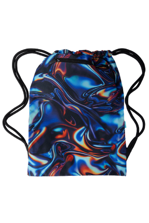 Big Drawstring Bag - Mettalic Waves