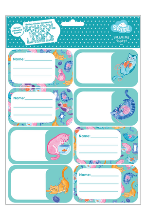 Book Labels - Crazy Cats