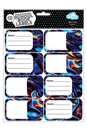 Book Labels - Metallic Waves