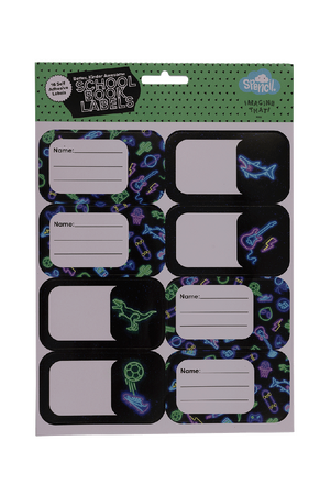 Book Labels - Neon Life