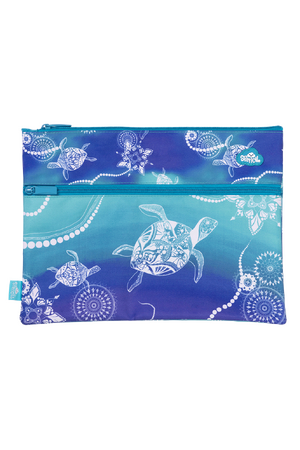 A4 Twin Zip Pencil Case - Turtle of Life