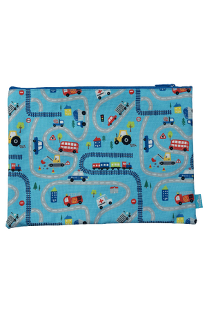 A4 Twin Zip Pencil Case - Tiny Town