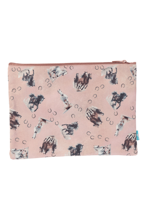A4 Twin Zip Pencil Case - Wild Horses