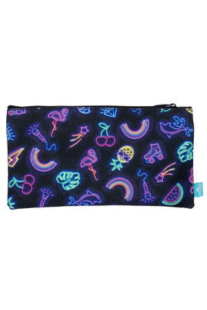 Twin Zip Pencil Case - Neon Party