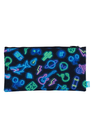 Twin Zip Pencil Case - Neon Life