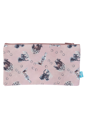 Twin Zip Pencil Case - Wild Horses