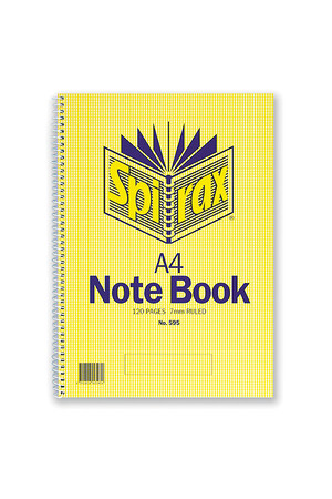 Spirax Notebook 595 - A4 Side Opening: 120 Pages (Pack of 10)