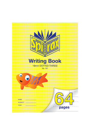 Spirax Writing Book 161 (335x240mm) - 18mm Dotted Thirds: 64 Pages (Pack of 10)