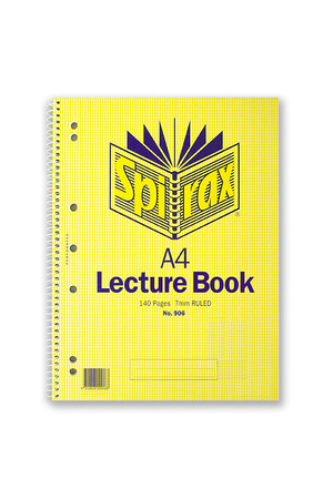 Spirax Lecture Pad 906 - A4 70 Leaf: Side Opening (Pack of 10)