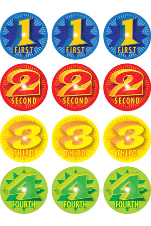 1234 Award Stickers - Pack of 96