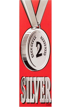 Vinyl Medal Ribbons (Self-Adhesive) - Silver 2: Pack of 100