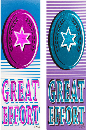 Great Effort Vinyl Medal Ribbons (Self-Adhesive) - Pack of 100