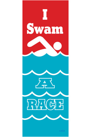 I Swam a Race Vinyl Ribbons (Self-Adhesive) - Pack of 20