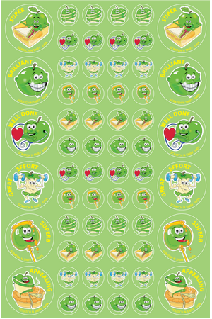 ScentSations Green Apple Stickers (Previous Design)