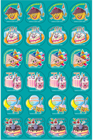 Birthday Shaped ScentSations Stickers (Previous Design)