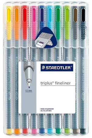 Staedtler - Triplus Fineliner (Box of 10): Assorted