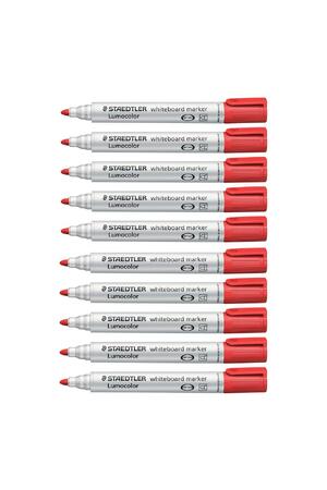Staedtler - Lumocolor Whiteboard Markers (Box of 10): Red