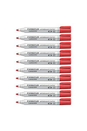 Staedtler - Lumocolor Whiteboard Markers (Box of 10): Red