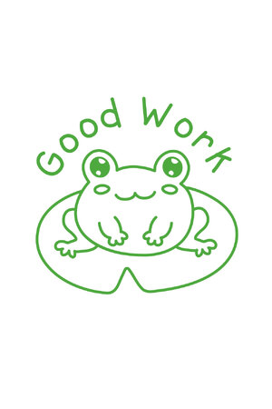 Good Work (Frog) - Merit Stamp