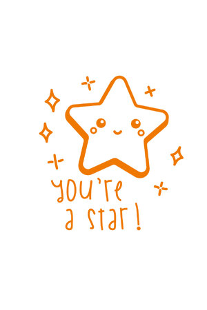 You're a Star Merit Stamp