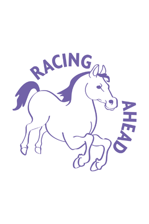 Racing Ahead Horse Merit Stamp
