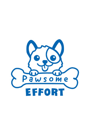 Pawsome Effort - Playful Puns Merit Stamp