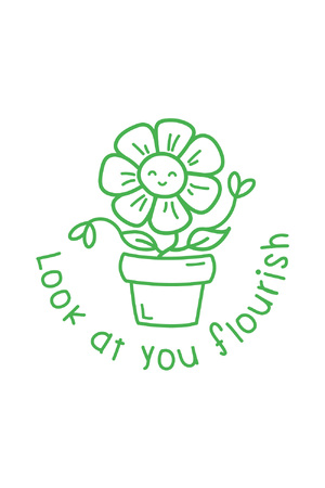 Look At You Flourish - Positivity & Wellbeing Merit Stamp