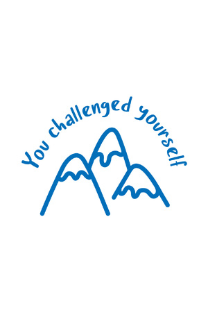 You Challenged Yourself - Positivity & Wellbeing Merit Stamp