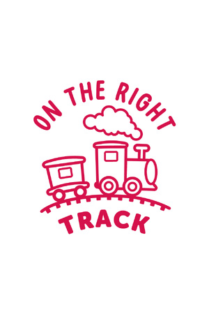 On the Right Track - Merit Stamp