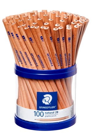 Staedtler Lead Pencils - Natural Graphite 130: 2B (Cup of 100)