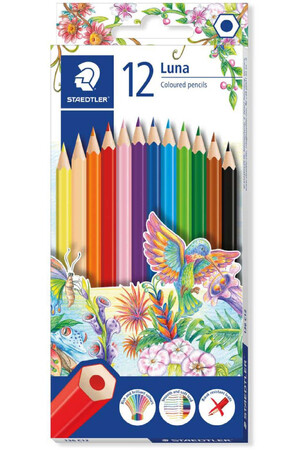 Staedtler Coloured Pencils - Hexagonal Basic (Pack of 12)