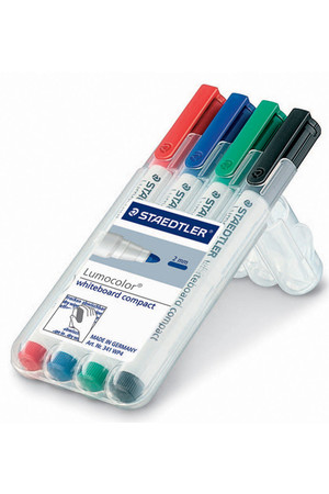 Staedtler Whiteboard Markers 341 - Compact: Assorted (Pack of 4)