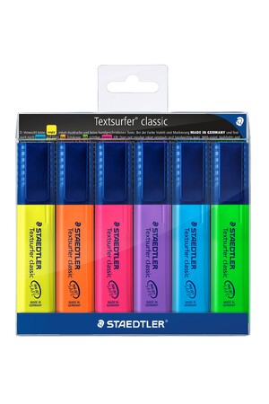 Staedtler Highlighter Textsurfer - Assorted (Wallet of 6)