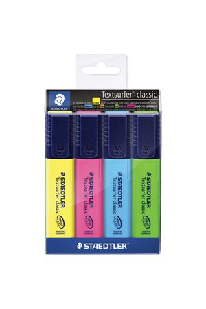 Highlighter Staedtler Textsurfer Wallet of 4