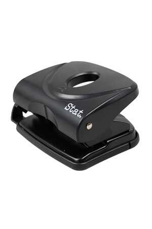 Stat Hole Punch - Large 2-Hole (30 Sheets): Plastic Black