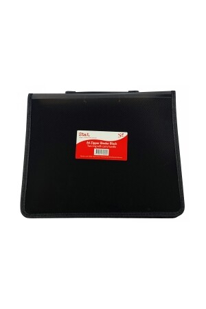 Stat Binder - A4 2R Zipper With Handle: Black