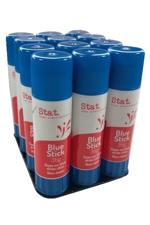 Stat Glue Stick - 36gm Blue Stick (Pack of 12)