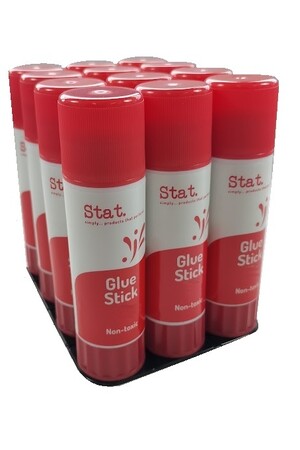 Stat Glue Stick - 21gm Clear Stick (Pack of 12)