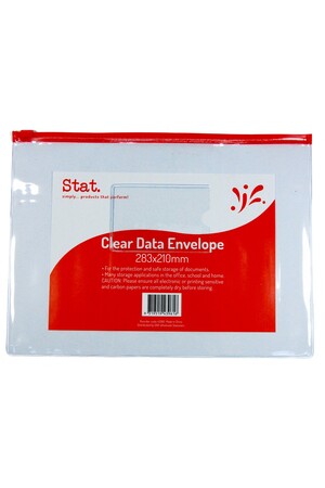 Stat Clear Storage Wallet: 283x210mm - Transparent