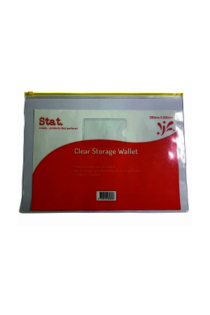 Stat Clear Storage Wallet: 330x240mm - Transparent