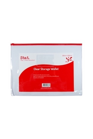 Stat Clear Storage Wallet: 390x285mm - Transparent