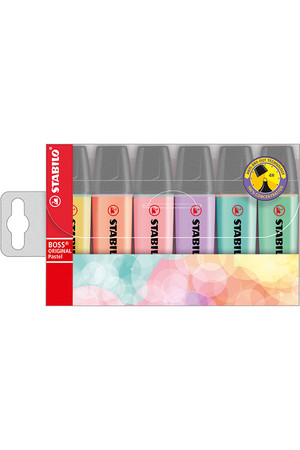 Stabilo Boss Highlighters - Pastel: Assorted (Pack of 6)