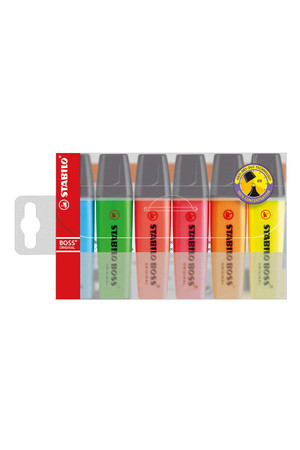 Stabilo Boss Highlighters - Assorted: Pack of 6